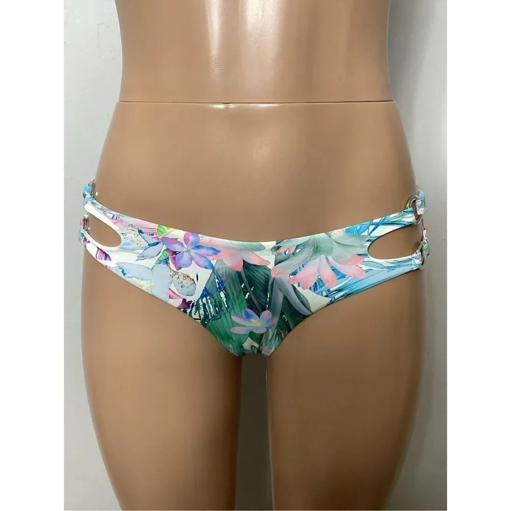 New BEBE tropical floral bikini set. Large. Retails $135